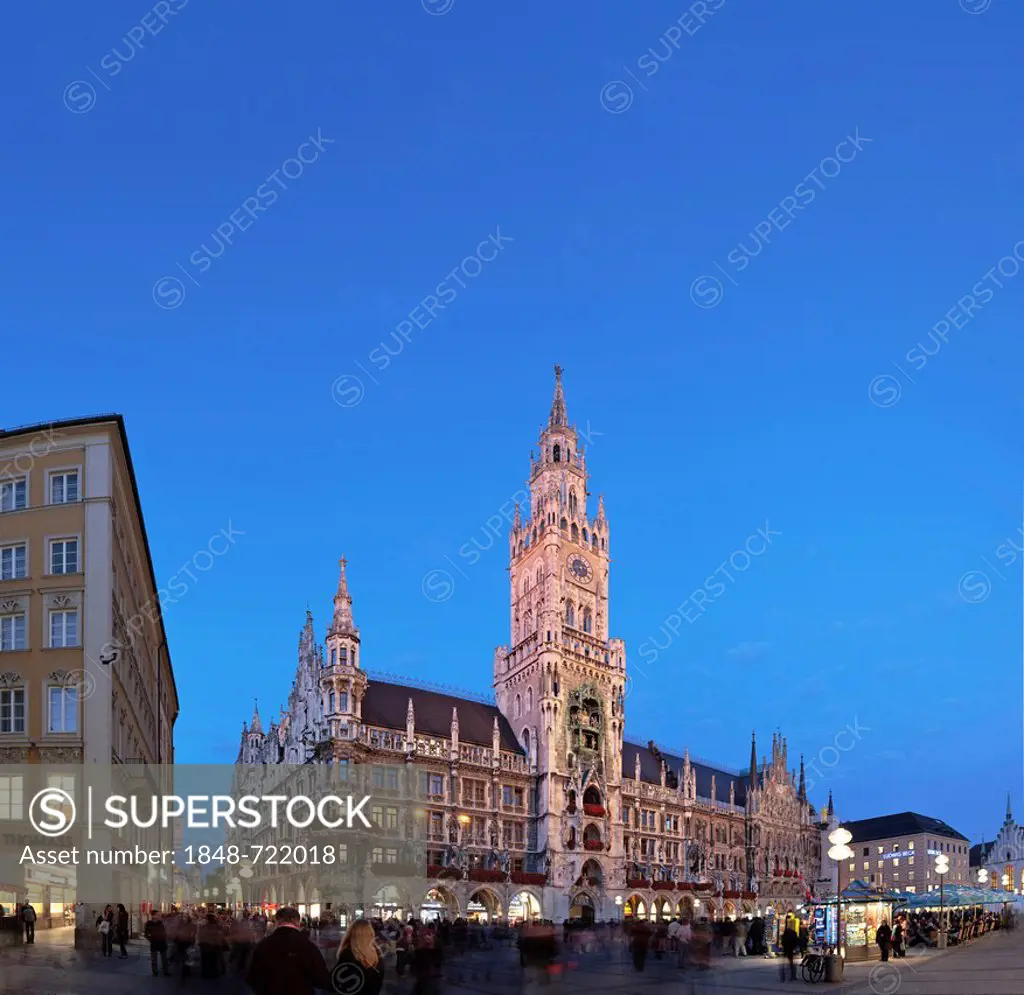 Neues Rathaus, New Town Hall, Marienplatz square, Munich, Bavaria, Germany, Europe