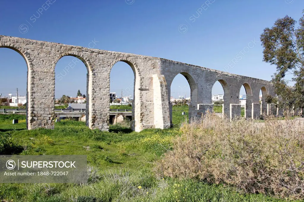 Historic Aqueduct of Kamares near Larnaca, Southern Cyprus, Cyprus, Greece, Europe