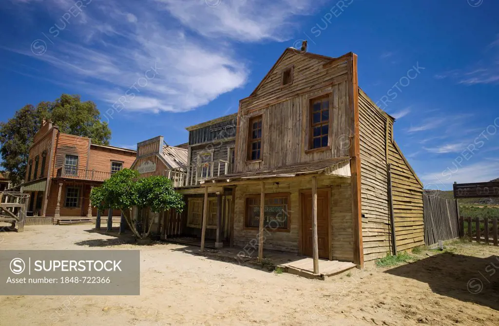 Fort Bravo, western town, former film set, now a tourist attraction, Tabernas, Andalusia, Spain, Europe
