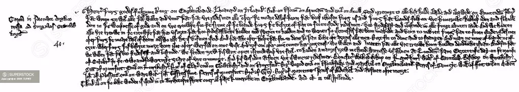 Historical manuscript, Provisions of Oxford, 1258
