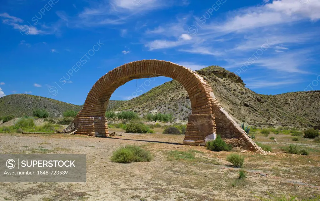 Fort Bravo, western town, former film set, Once Upon a Time in the West, now a tourist attraction, Tabernas, Andalusia, Spain, Europe