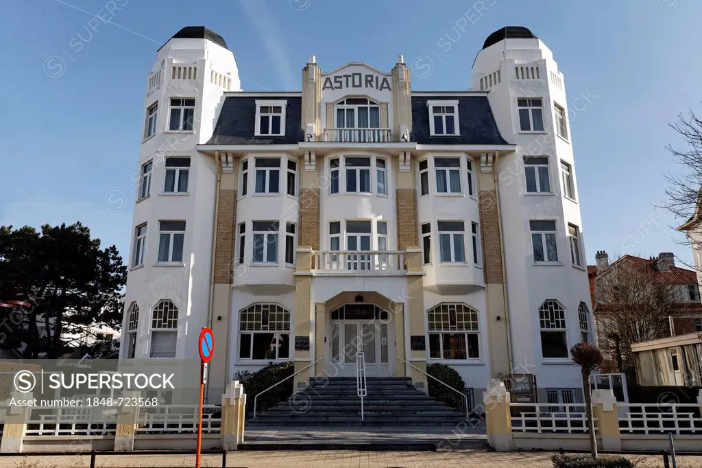 Astoria Hotel, Art Deco style, De Haan, West Flanders, Belgium, Europe