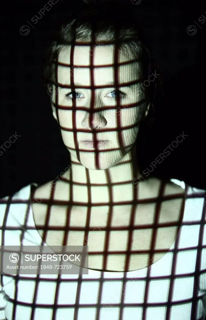 Symbolic image for biometrics, biometric capture of body features using a scanner, conversion of body shape and head shape into digital data, 3D model