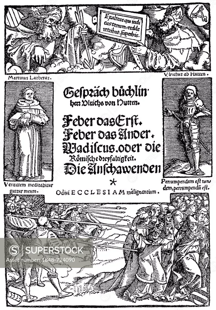 Cover of the interview booklet, 1521, by Ulrich von Hutten, 1488-1523