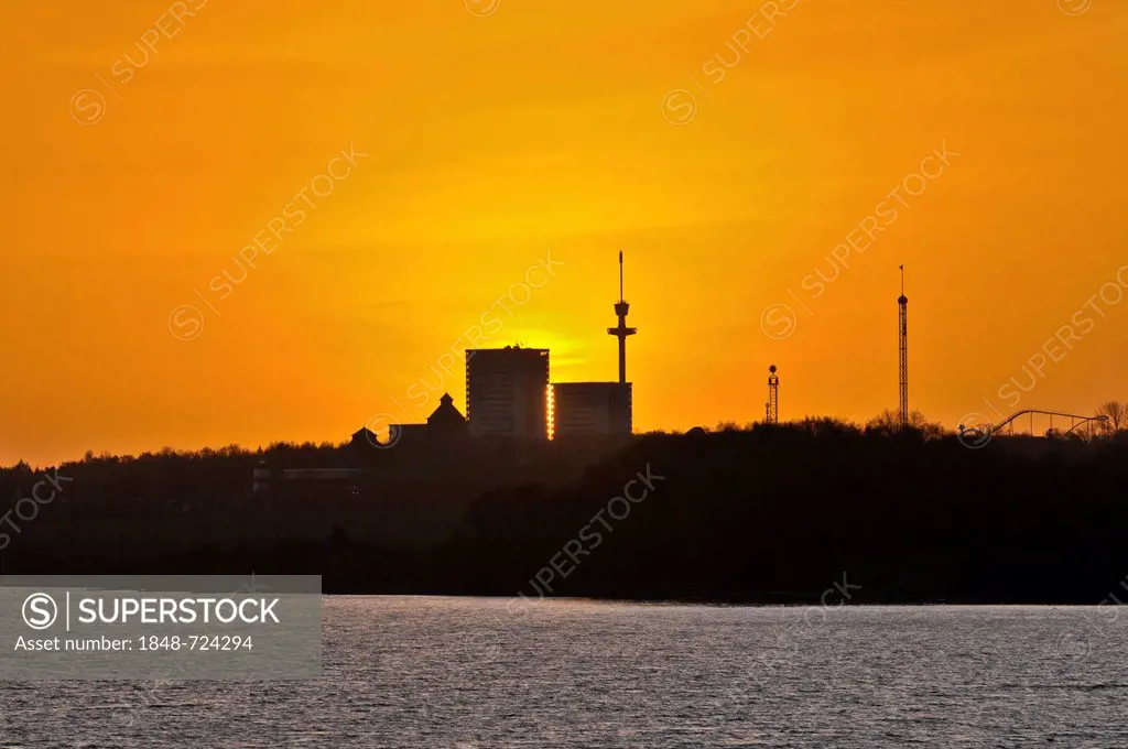 Sierksdorf, Hansa Park, sunset, Schleswig-Holstein, Baltic Coast, Germany, Europe