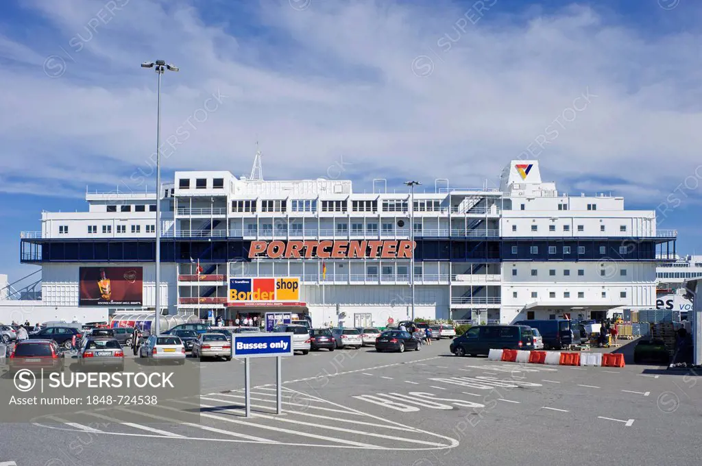 Portcenter, ferry terminal, Puttgarden, Fehmarn Island, Baltic Sea, Schleswig-Holstein, Germany, Europe