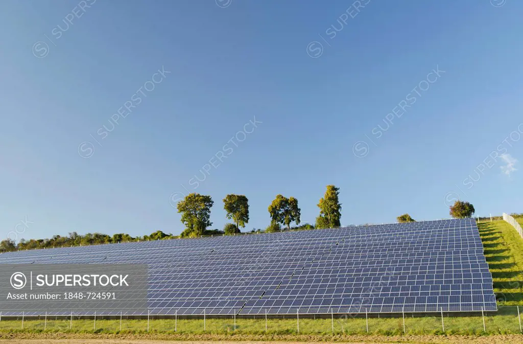Solar farm near Landshut, photovoltaics, Bavaria, Germany, Europe