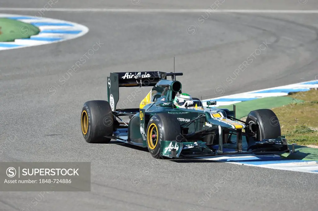 Heikki Kovaleinen, FIN, Caterham F1 Team during the first Formula One testing sessions for the 2012 season in Jerez, Spain, Europe