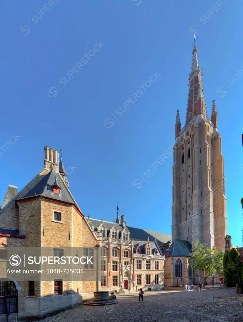 Church of Our Lady, Onze-Lieve-Vrouwekerk, historic town centre of Bruges, UNESCO World Heritage Site, West Flanders, Flemish Region, Belgium, Europe