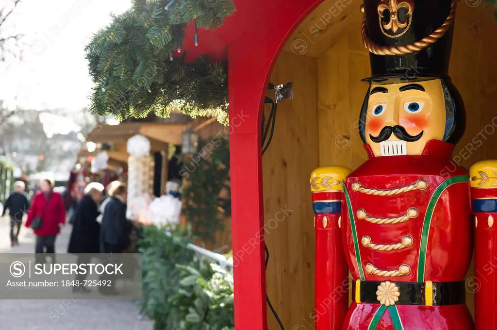 Nutcracker soldier, Christmas market, Baden-Baden, Baden-Wuerttemberg, Germany, Europe