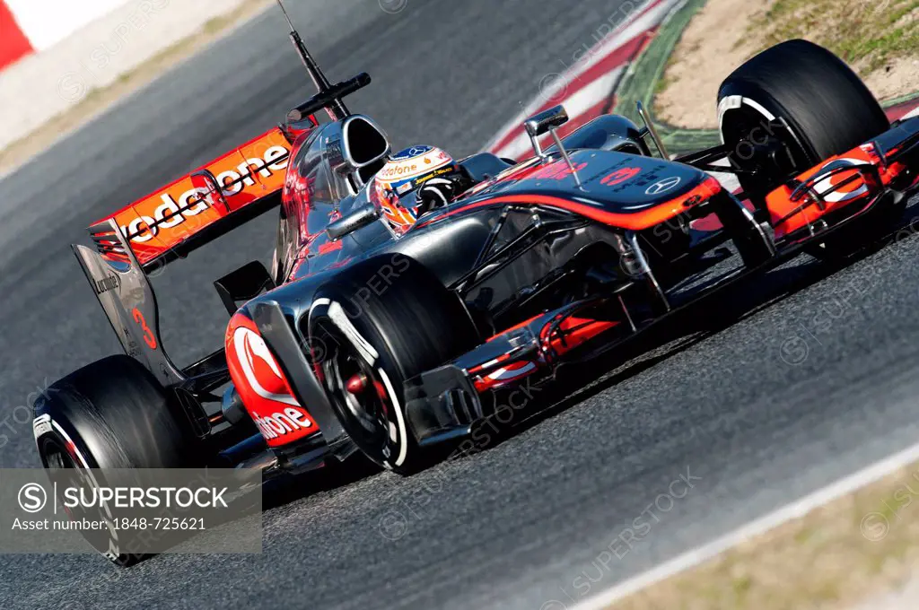 Jenson Button, GB, McLaren-Mercedes MP4-27, Formula 1 testing sessions, February 2012, Barcelona, Spain, Europe