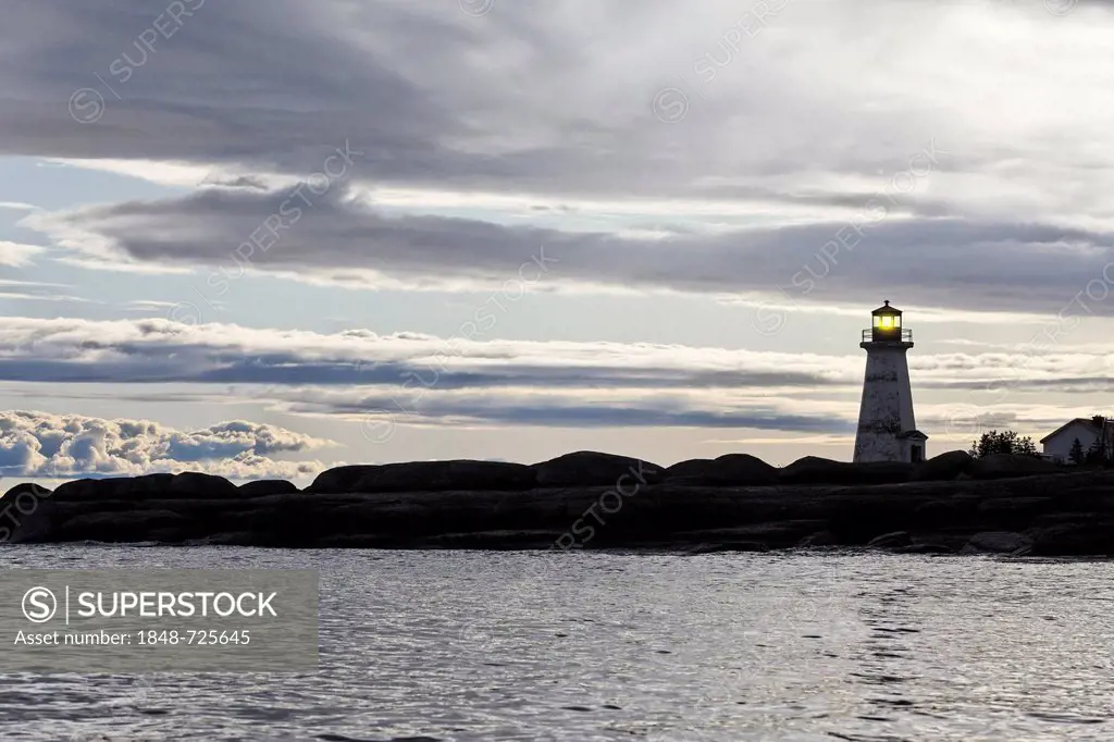 Lighthouse of Petite Ile au Marteau, Mingan Archipelago National Park Reserve, Duplessis district, Quebec, Canada