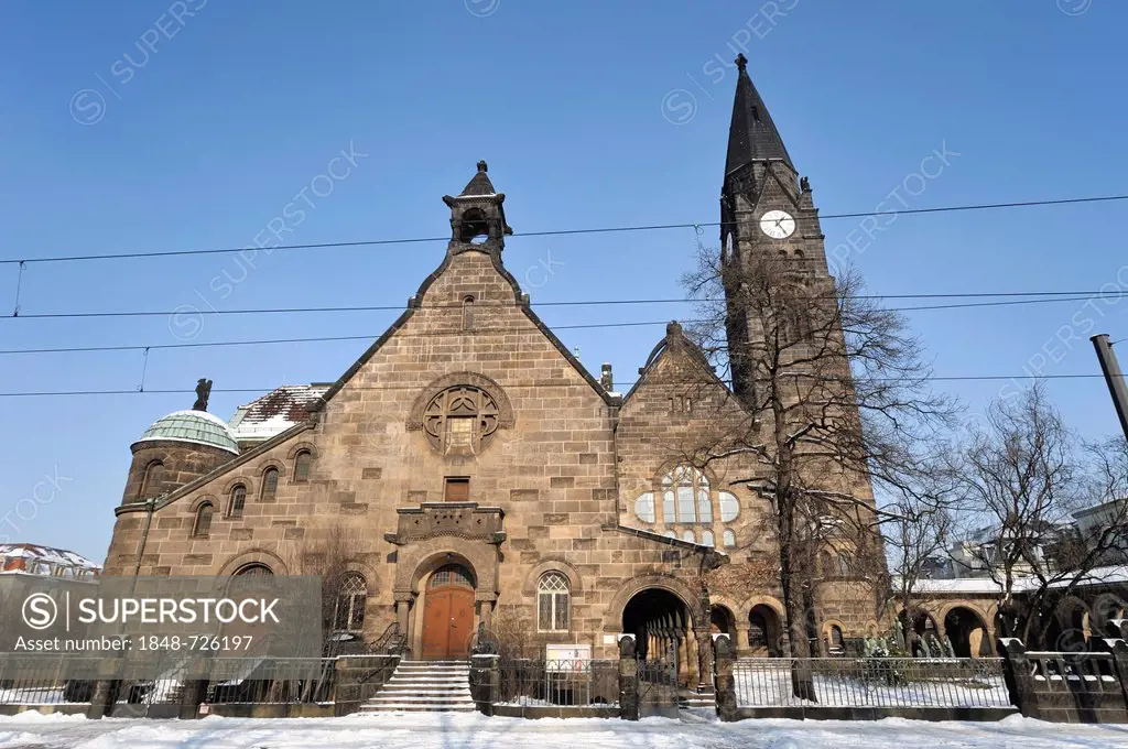 Catholic Parish Church of the Sacred Heart, Borsbergstrasse, Dresden, Saxony, Germany, Europe