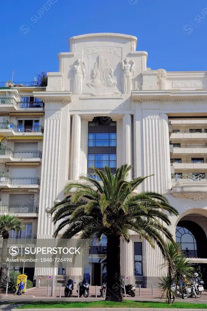 Palais de la Mediterranee Hotel, Nice, Alpes-Maritimes department, Provence-Alpes-Cote d'Azur region, Southern France, France, Europe, PublicGround