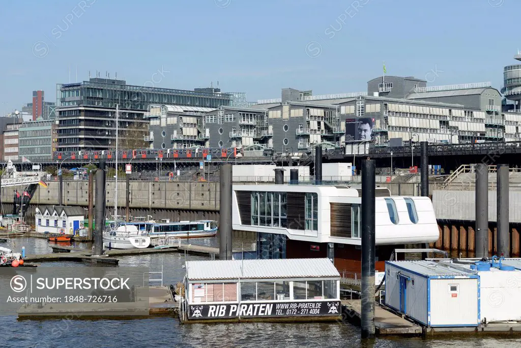 Gruner + Jahr publishing house, city marina, port of Hamburg, Germany, Europe