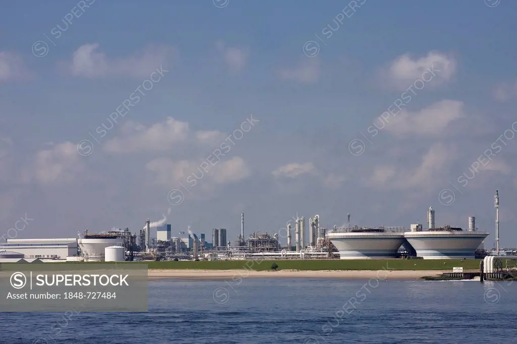 Dow Chemical chemical plant, biological treatment plant, Stade, Lower Saxony, Germany, Europe