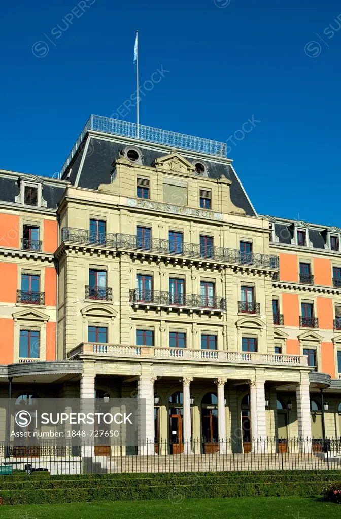 Palais Wilson, headquarters of the Office of the United Nations High Commissioner for Human Rights, OHCHR, Geneva, Switzerland, Europe