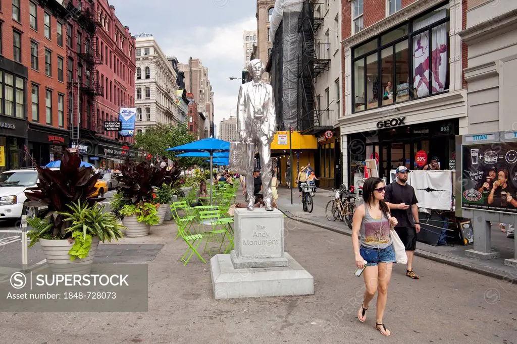 Andy Warhol Monument, Broadway, Union Square, New York City, USA