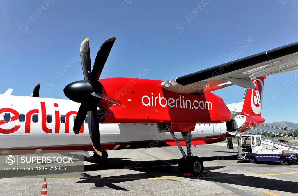 Bombardier Q400 airberlin, Florence Airport, Tuscany, Italy, Europe