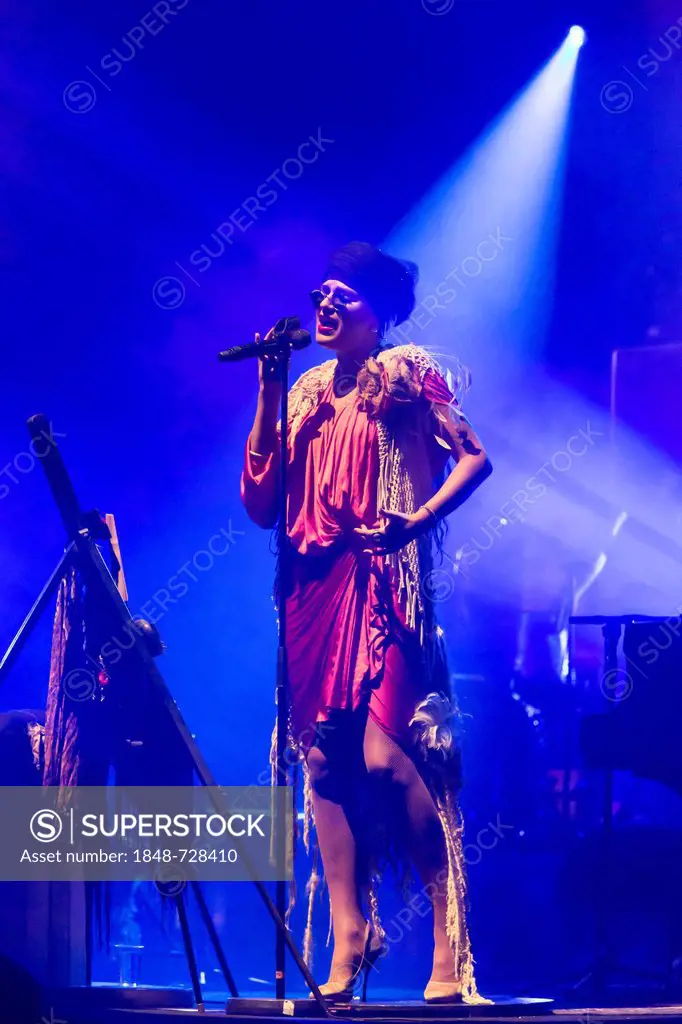 The U.S. singer-songwriter Melody Gardot live at the Blue Balls Festival in the concert hall of the KKL in Lucerne, Switzerland, Europe