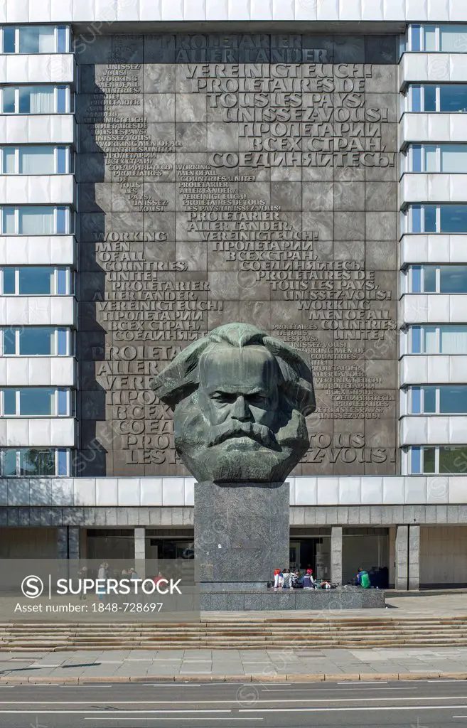 Karl Marx monument in Chemnitz, Saxony, Germany, Europe