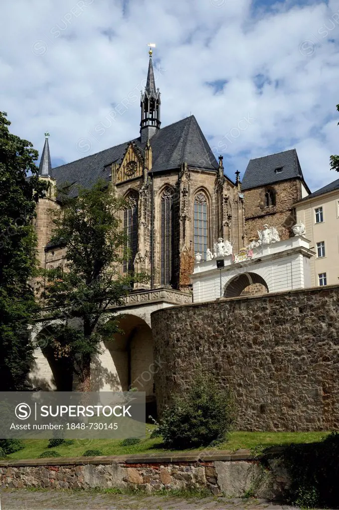 Castle church and triumphal arch, Schloss Altenburg Castle, Altenburg, Thuringia, Germany, Europe, PublicGround