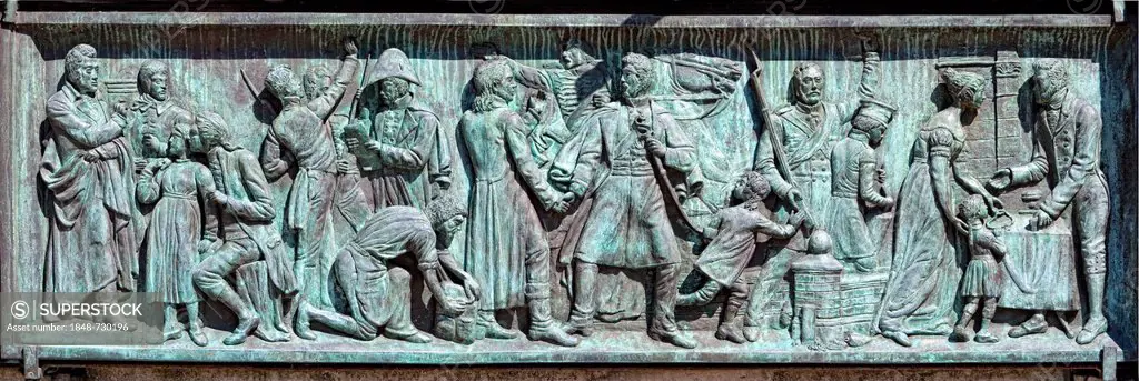 Schenkendorf, Christian Gottfried Koerner, Adolf Freiherr von Luetzow, Karl-Theodor Koerner, Justus von Gruner, on the equestrian statue for the Pruss...