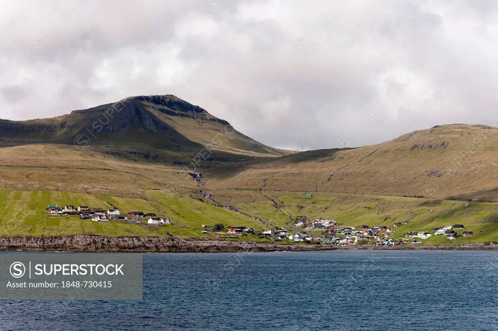 Village of Kvívík, Faroe Islands, Denmark, Northern Europe, Europe