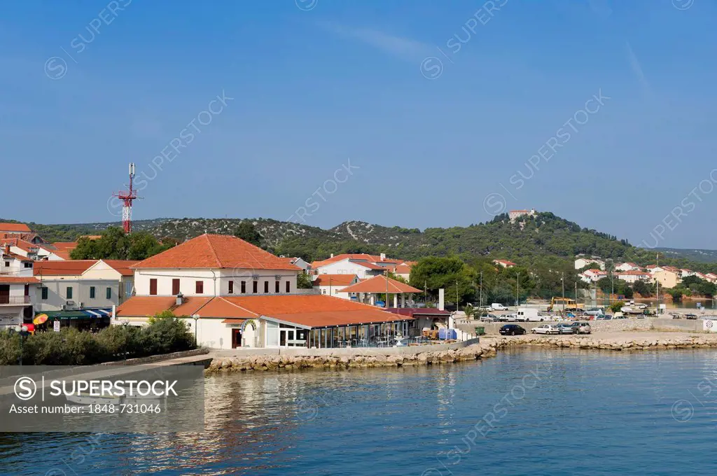 Town and port of Tkon, Pasman Island, Adriatic Sea, Zadar, Dalmatia, Croatia, Europe