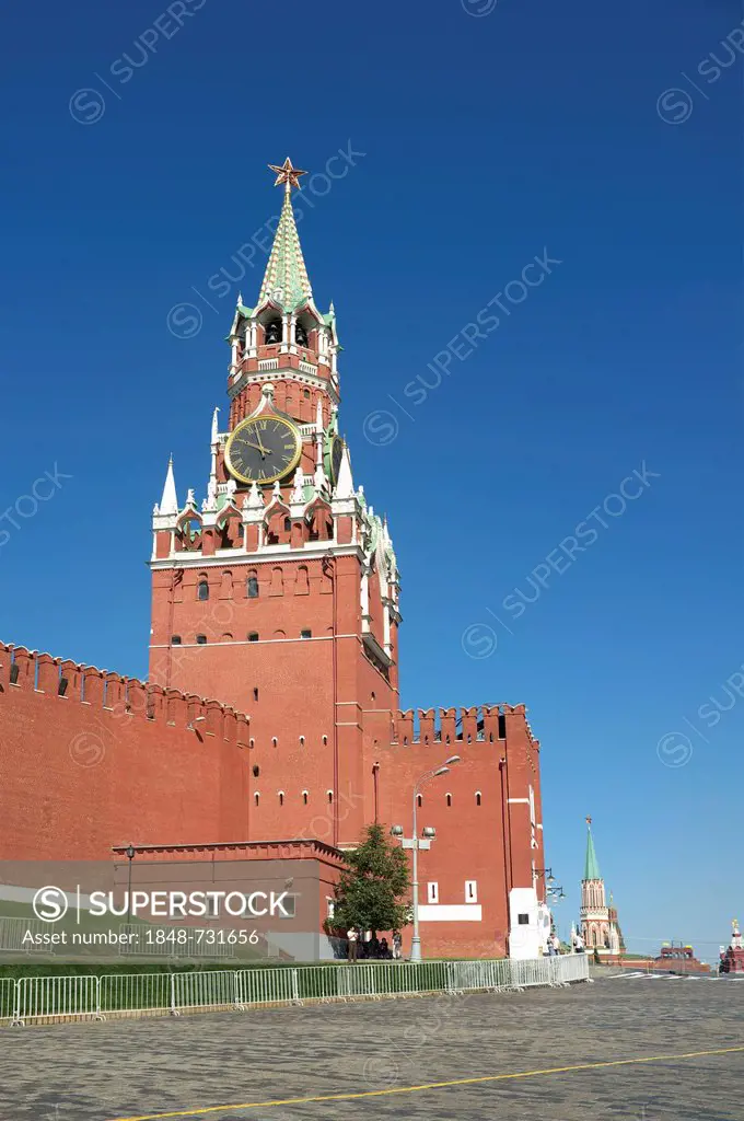 Saviour tower of Kremlin, Moscow, Russia, Eurasia