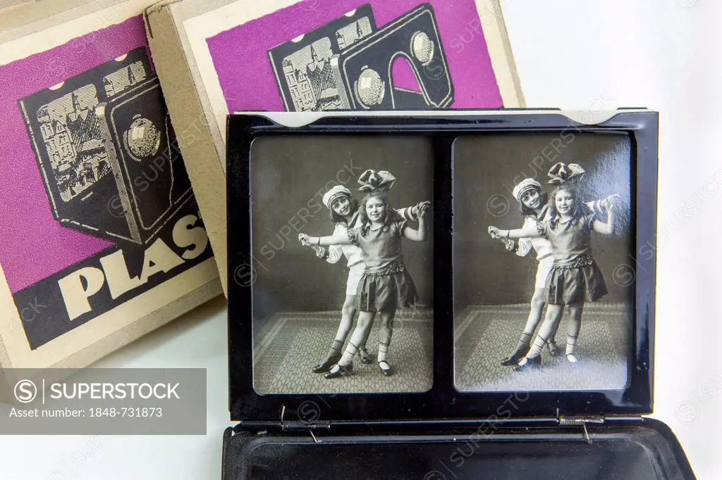 Stereoscopy, stereoscopic photos, 3D photo viewer, historical 3D photography, around 1920