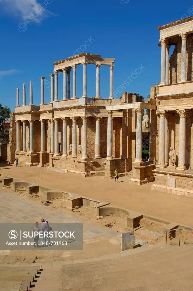 Roman theatre, Merida, Badajoz province, Extremadura, Spain, Europe
