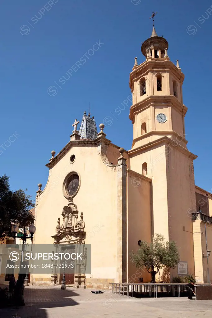 Església de Santa Maria church, Arenys de Mar, Comarca Maresme, Costa del Maresme, Catalonia, Spain, Europe, PublicGround