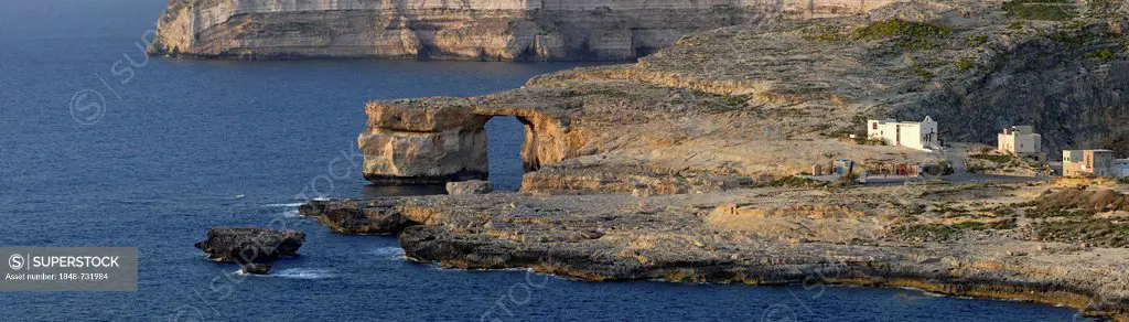 Azure Window, natural arch at the west coast of Gozo, Malta, Europe
