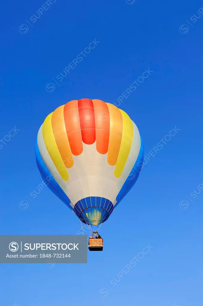 Hot air balloon at the Montgolfiade balloon festival in Muenster, Muensterland area, North Rhine-Westphalia, Germany, Europe, PublicGround