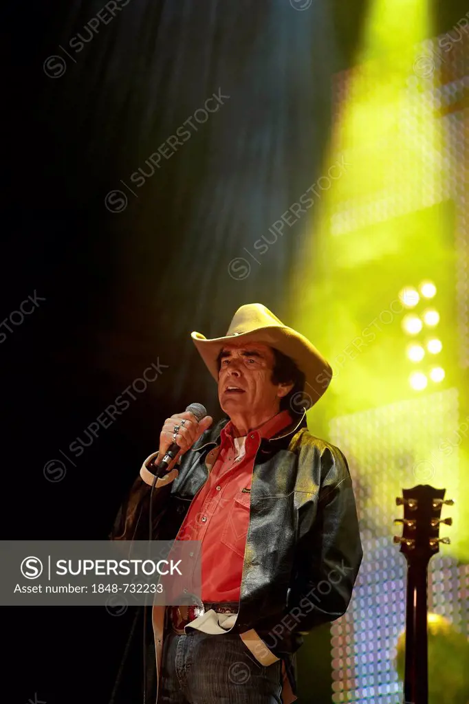 Performance of the country singer Tom Astor, Truck Grand Prix 2012, Nuerburgring, Rhineland-Palatinate, Germany, Europe