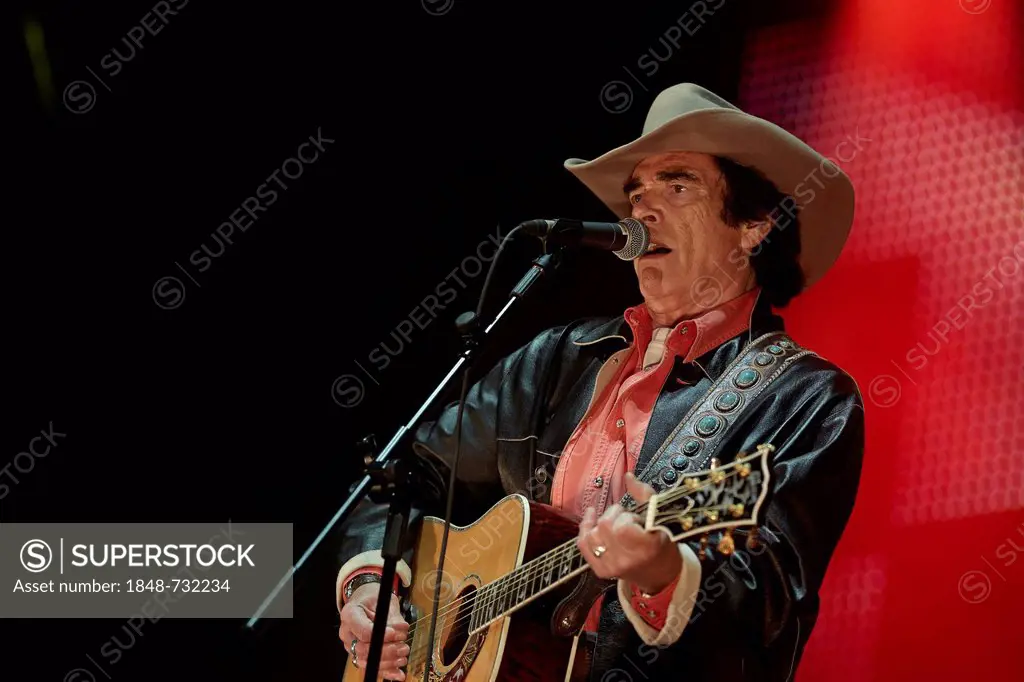Performance of the country singer Tom Astor, Truck Grand Prix 2012, Nuerburgring, Rhineland-Palatinate, Germany, Europe