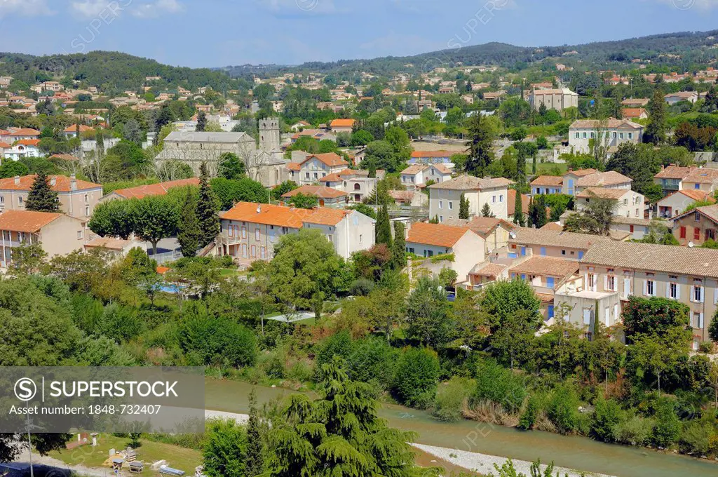 View of Vaison-la-Romaine, Vaucluse, Provence-Alpes-Cote d'Azur, Southern France, France, Europe, PublicGround