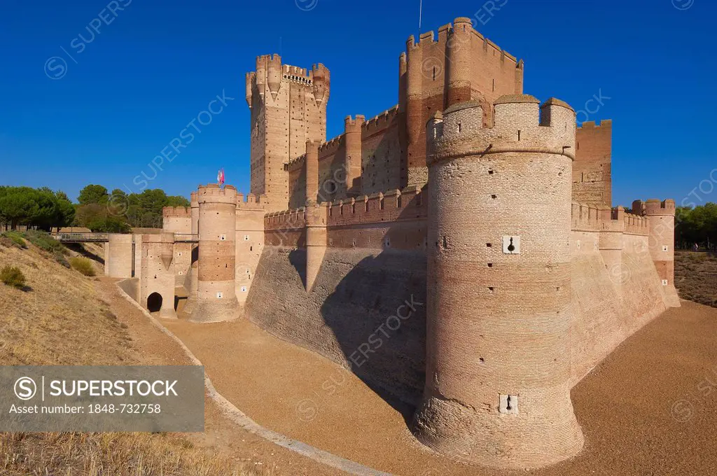 La Mota Castle, 15th century, Medina del Campo, Valladolid province, Castilla-León, Spain, Europe