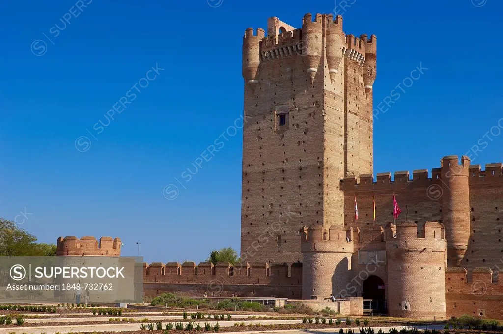 La Mota Castle, 15th century, Medina del Campo, Valladolid province, Castilla-León, Spain, Europe