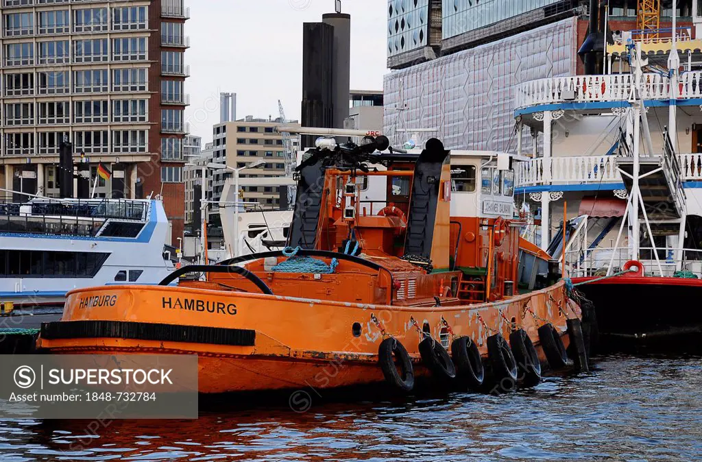 Tug boat, Port of Hamburg, Germany, Europe