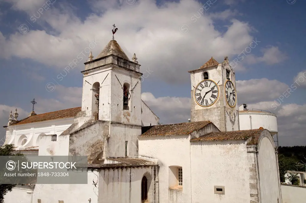 The church of Santa Maria do Castelo in the old town of Tavira, Algarve, Portugal, Europe