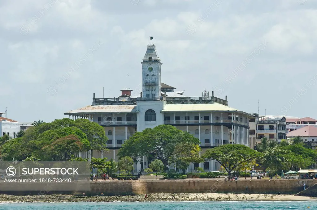 House of Wonders, built around 1880 was the first building to have electric lighting in Stone Town, Zanzibar, Tanzania, Africa