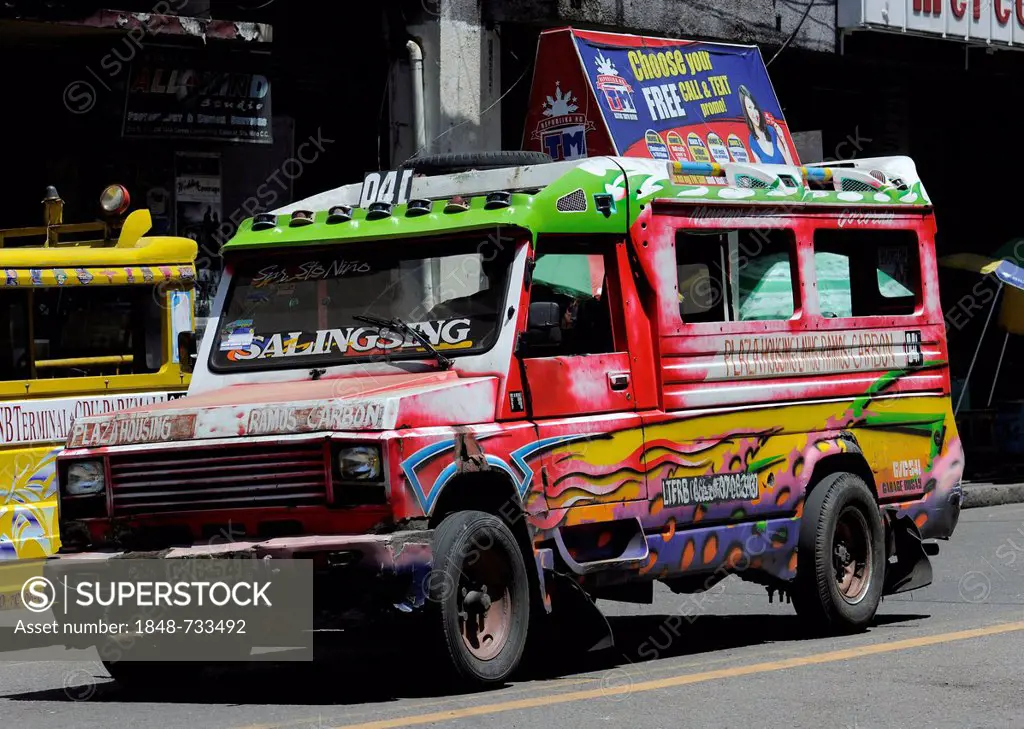 Jeepney in Cebu, Philippines, Southeast Asia, Asia
