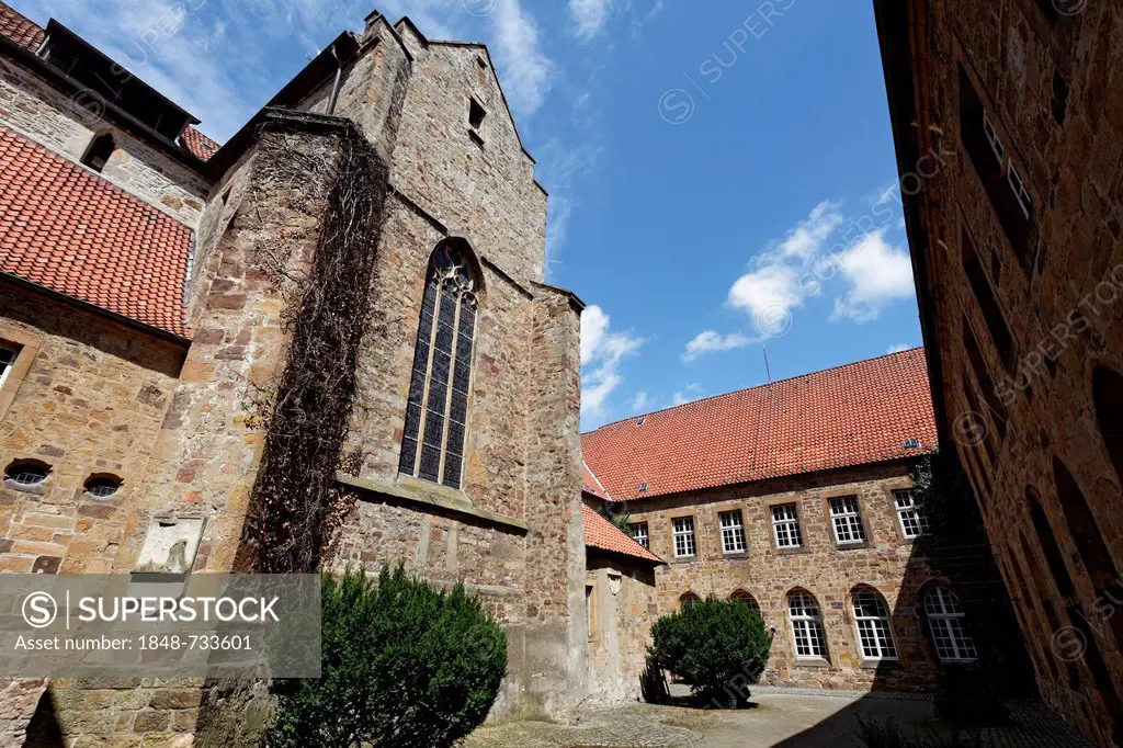St. Clement's church, former Benedictine Monastery, Schloss Iburg Castle, Bad Iburg, Osnabruecker Land region, Lower Saxony, Germany, Europe