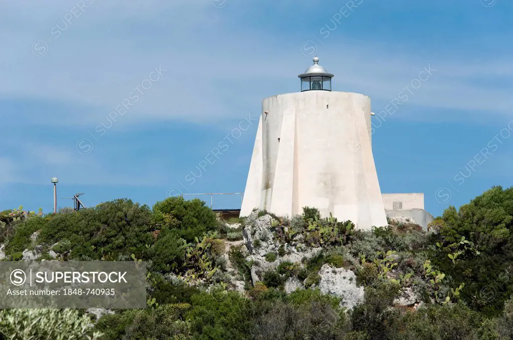 Lighthouse, Capo Milazzo, Cape Milazzo, Sicily, Italy, Europe