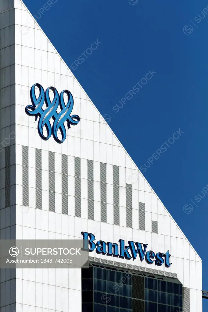 Bank West sign, Perth, Western Australia, Australia
