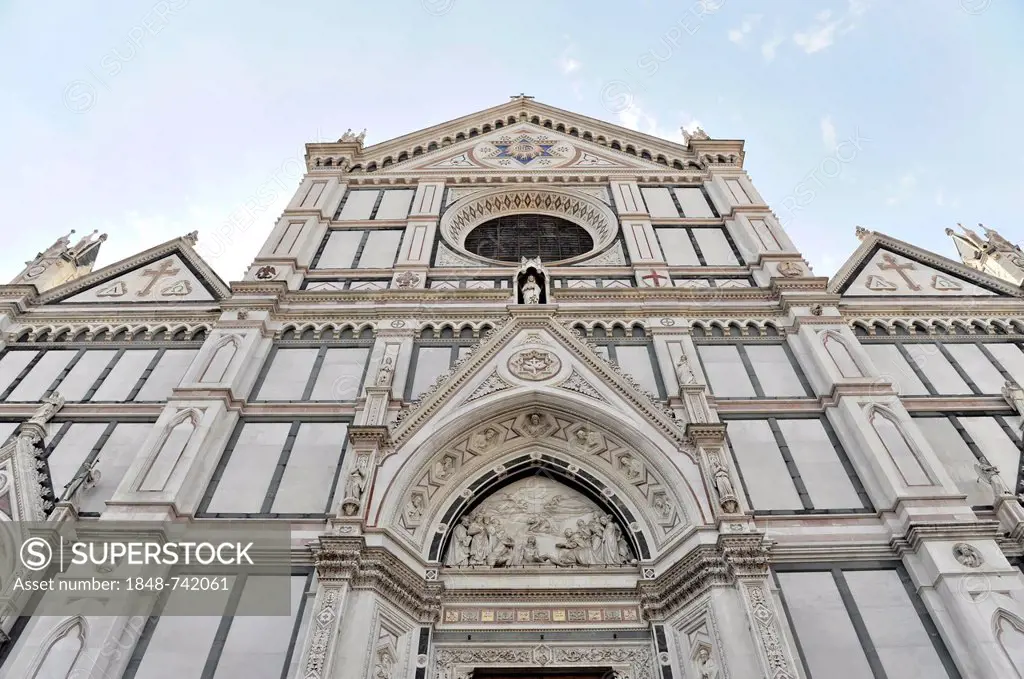 Franciscan church of Santa Croce, Piazza Santa Croce, Florence, Tuscany, Italy, Europe