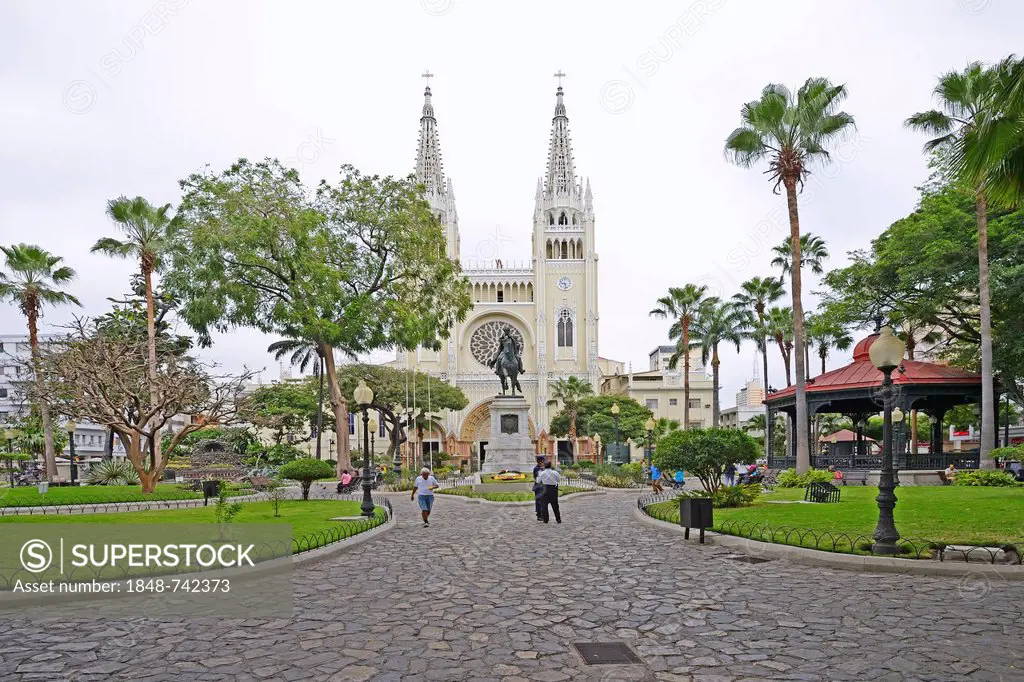 Parque Seminario, Parque Bolivar or Parque de las Iguanas, Iguana Park, Guayaquil, Ecuador, South America
