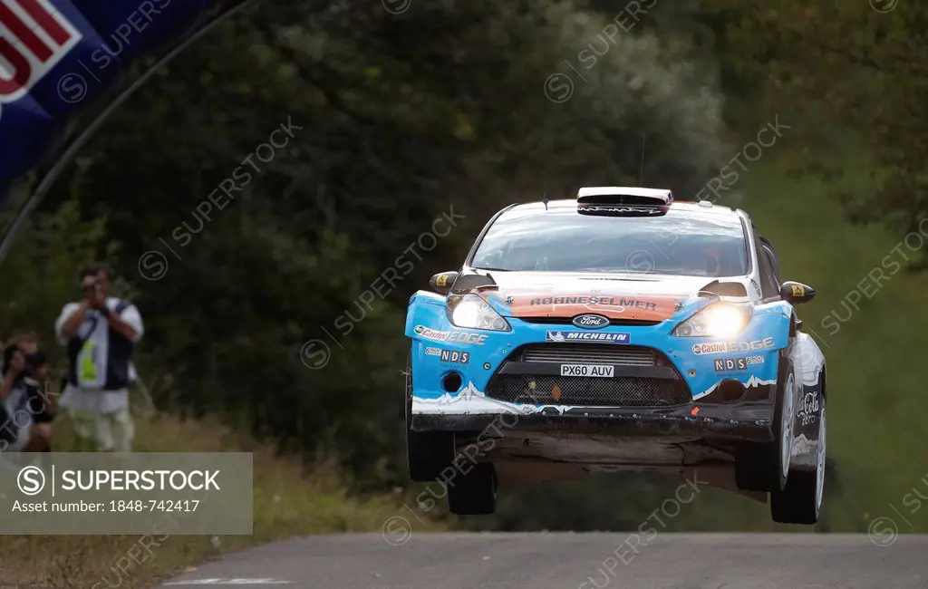 ADAC Rally Germany, special stage, Baumholder military training area, Mads Oestberg, NOR, and co-driver Jonas Andersson, SWE, on Ford, Baumholder, Rhi...